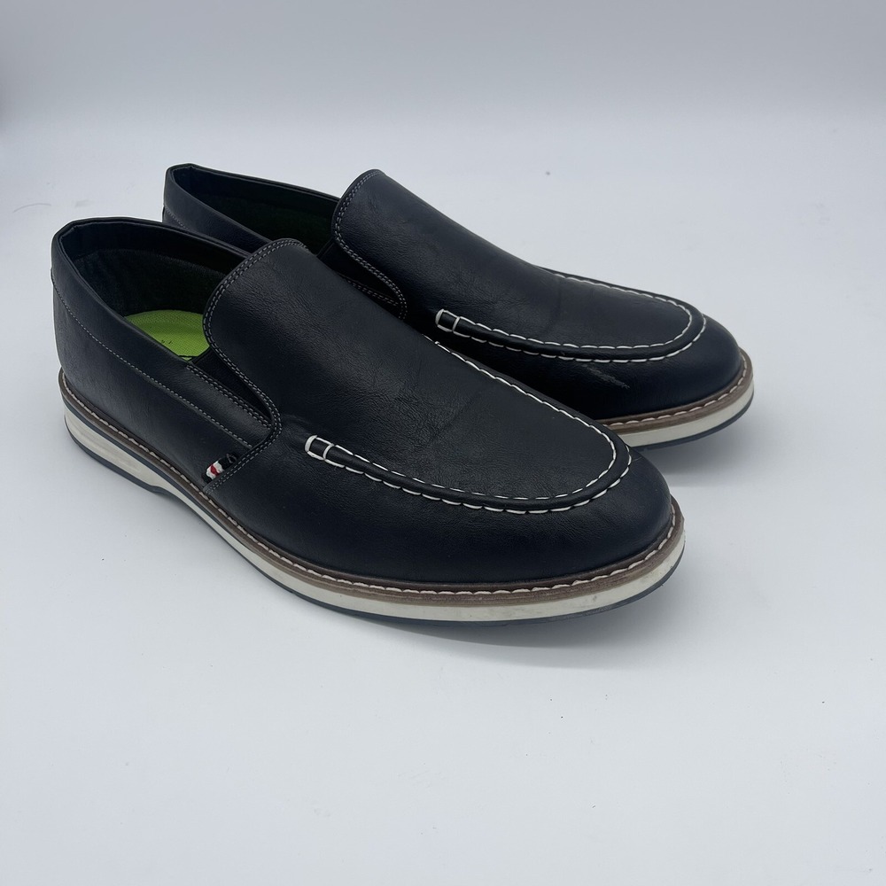 Vance Co. Men's Harrison Slip-On Casual Loafers Black Size 10.5